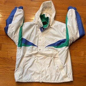Vintage Killy France Padded 1/2 ZIP Jacket/coat W/ Hood & Pockets Size XL
